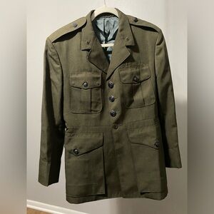 Men's Classic Military Field Jacket - Dark Green